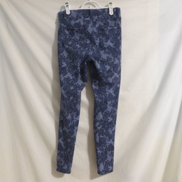 FADED GLORY, blue floral jeggings, size small, 4-6, BNWOT - Picture 2 of 14